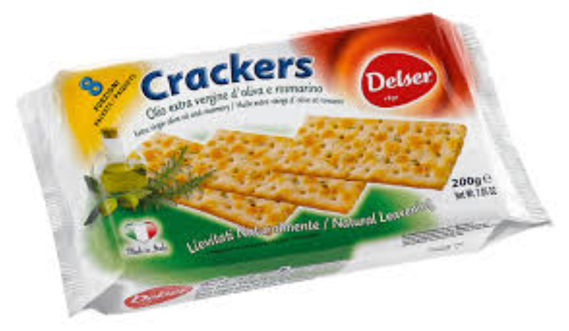 DELSER CRACKER OLIVE OIL R/MARY 200G